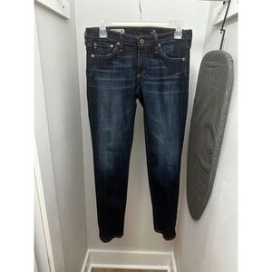 AG Adriano Goldschmied The Stilt Cigarette Leg Jeans Dark Wash 27R Made‎ in USA